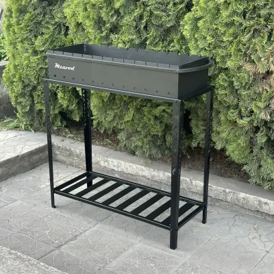 Мангал Mzavod Прометей на 12 шампуров 4мм на дровнице - 1 Мангал Mzavod Прометей на 12 шампуров 4мм на дровнице - 1 - Robinzon.ua