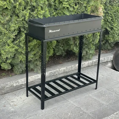 Мангал Mzavod Прометей на 12 шампуров 4мм на дровнице - 2 Мангал Mzavod Прометей на 12 шампуров 4мм на дровнице - 2 - Robinzon.ua