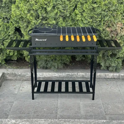 Мангал Mzavod Прометей на 12 шампуров 4мм на дровнице - 3 Мангал Mzavod Прометей на 12 шампуров 4мм на дровнице - 3 - Robinzon.ua