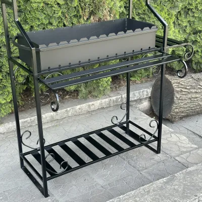 Мангал Mzavod Зевс на 12 шампурів 4мм з дахом - 4 Мангал Mzavod Зевс на 12 шампурів 4мм з дахом - 4 - Robinzon.ua