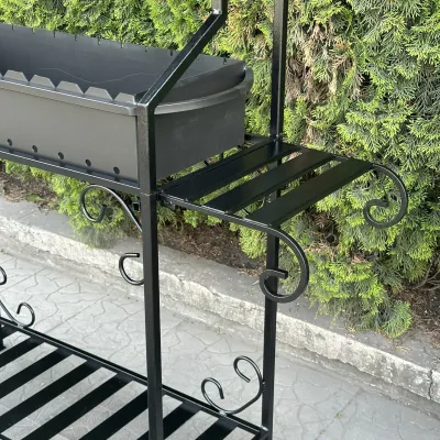 Мангал Mzavod Зевс на 12 шампурів 4мм з дахом - 5 Мангал Mzavod Зевс на 12 шампурів 4мм з дахом - 5 - Robinzon.ua