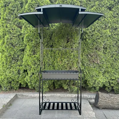 Мангал Mzavod Зевс на 12 шампуров 3мм с крышей - 1 Мангал Mzavod Зевс на 12 шампуров 3мм с крышей - 1 - Robinzon.ua