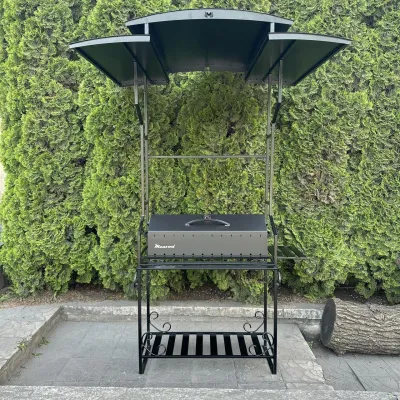 Мангал-барбекю Mzavod Зевс на 12 шампуров 4мм с крышей - 4 Мангал-барбекю Mzavod Зевс на 12 шампуров 4мм с крышей - 4 - Robinzon.ua