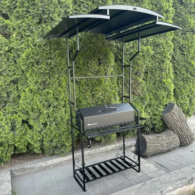 Мангал-барбекю Mzavod Зевс на 12 шампуров 3мм с крышей - 3 - Robinzon.ua