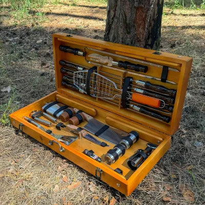 Подарунковий набір Mzavod Майстер Гриль кейс-столик світлий - 2 Подарунковий набір Mzavod Майстер Гриль кейс-столик світлий - 2 - Robinzon.ua