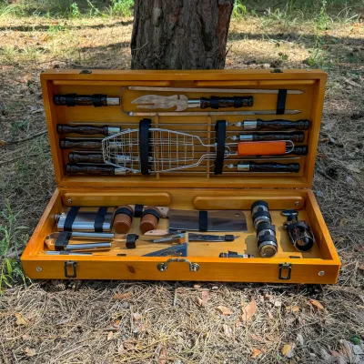 Подарунковий набір Mzavod Майстер Гриль кейс-столик світлий - 3 Подарунковий набір Mzavod Майстер Гриль кейс-столик світлий - 3 - Robinzon.ua