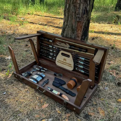 Подарочный набор Mzavod Атаман кейс-столик темный - 1 - Robinzon.ua