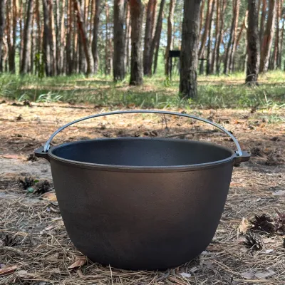 Казан туристичний КТ-08 чавунний з кришкою 8л - 2 - Robinzon.ua