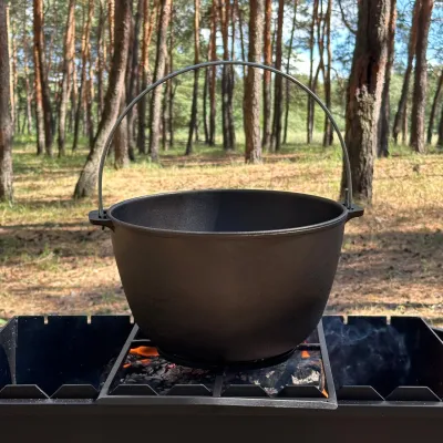 Казан туристичний КТ-08 чавунний з кришкою 8л - 3 - Robinzon.ua