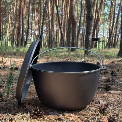 Казан туристичний КТ-08КС чавунний з кришкою-сковородою 8л - 1 Казан туристичний КТ-08КС чавунний з кришкою-сковородою 8л - 1 - Robinzon.ua