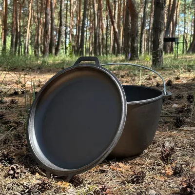 Казан туристичний КТ-08КС чавунний з кришкою-сковородою 8л - 3 Казан туристичний КТ-08КС чавунний з кришкою-сковородою 8л - 3 - Robinzon.ua