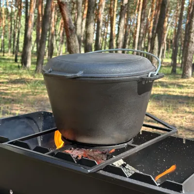 Казан туристичний КТ-08КС чавунний з кришкою-сковородою 8л - 4 Казан туристичний КТ-08КС чавунний з кришкою-сковородою 8л - 4 - Robinzon.ua