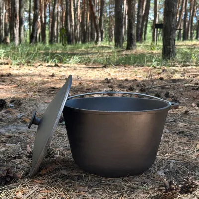 Казан туристический КТ-10 чугунный с крышкой 10л - 1 - Robinzon.ua