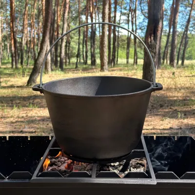 Казан туристический КТ-10 чугунный с крышкой 10л - 5 - Robinzon.ua