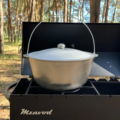 Казан КТА-10 алюминиевый с дужкой и крышкой 10л - 5 Казан КТА-10 алюминиевый с дужкой и крышкой 10л - 5 - Robinzon.ua