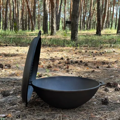 Сковорода WOK-08КС чугунная с крышкой-сковородкой гриль 8л - 1 - Robinzon.ua