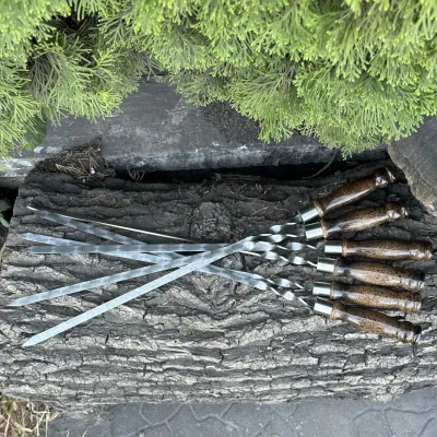 Шампур Mzavod з дерев'яною ручкою 630х12х3мм мармуровий - 4 Шампур Mzavod з дерев'яною ручкою 630х12х3мм мармуровий - 4 - Robinzon.ua