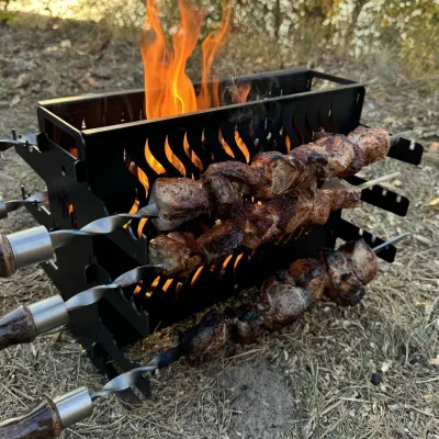 Вертикальний мангал Mzavod Афіна на 6 шампурів 2мм - 1 - Robinzon.ua