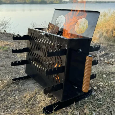 Вертикальний мангал Mzavod Пандора на 6 шампурів 2мм - 1 Вертикальний мангал Mzavod Пандора на 6 шампурів 2мм - 1 - Robinzon.ua