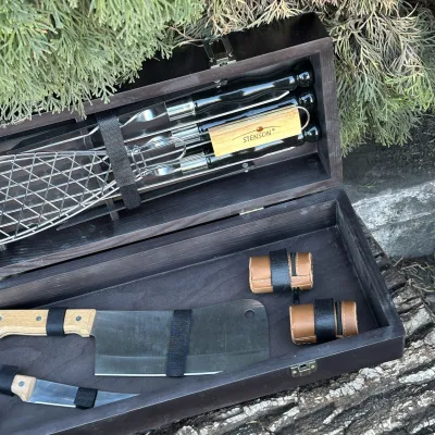 Подарунковий набір Mzavod Майстер BBQ чорний - 5 - Robinzon.ua