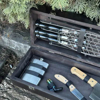 Подарунковий набір Mzavod Майстер BBQ чорний - 6 - Robinzon.ua