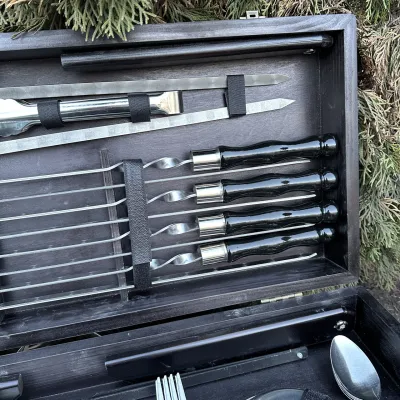 Подарунковий набір Mzavod Пікнік кейс-столик чорний - 5 Подарунковий набір Mzavod Пікнік кейс-столик чорний - 5 - Robinzon.ua