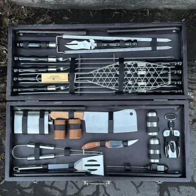 Подарунковий набір Mzavod Майстер Гриль кейс-столик чорний - 2 Подарунковий набір Mzavod Майстер Гриль кейс-столик чорний - 2 - Robinzon.ua