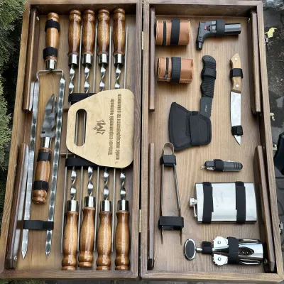 Подарунковий набір Mzavod Отаман кейс-столик світла текстура - 3 Подарунковий набір Mzavod Отаман кейс-столик світла текстура - 3 - Robinzon.ua