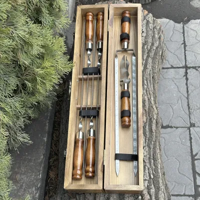 Подарунковий набір Mzavod ШашлиКейс світла текстура - 3 Подарунковий набір Mzavod ШашлиКейс світла текстура - 3 - Robinzon.ua