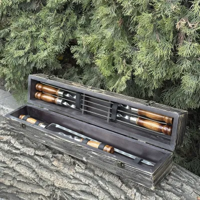 Подарунковий набір Mzavod ШашлиКейс темна текстура - 2 - Robinzon.ua