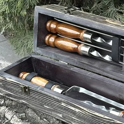 Подарунковий набір Mzavod ШашлиКейс темна текстура - 3 - Robinzon.ua