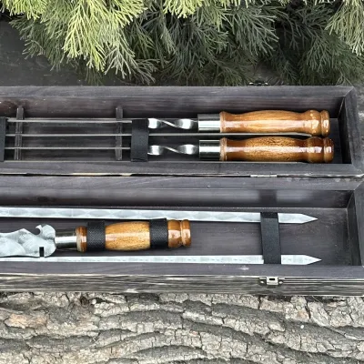 Подарунковий набір Mzavod ШашлиКейс темна текстура - 4 - Robinzon.ua