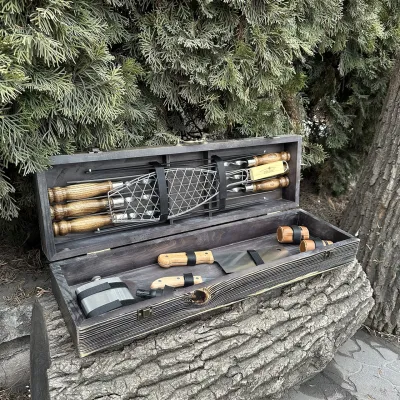 Подарунковий набір Mzavod Майстер BBQ темна текстура - 1 Подарунковий набір Mzavod Майстер BBQ темна текстура - 1 - Robinzon.ua