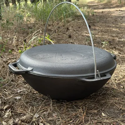Казан азиатский КА-12КС чугунный с крышкой-сковородой 12л - 2 Казан азиатский КА-12КС чугунный с крышкой-сковородой 12л - 2 - Robinzon.ua