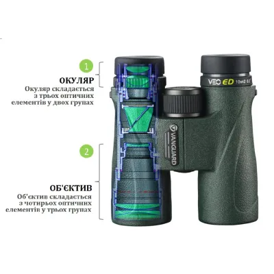 Бінокль Vanguard VEO ED 10x42 WP (VEO ED 1042) - 4 - Robinzon.ua