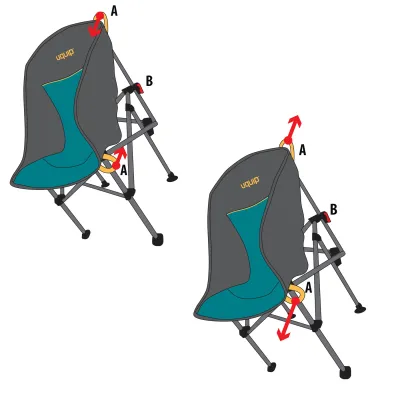 Крісло розкладне Uquip Comfy Blue/Grey (244011) - 4 - Robinzon.ua