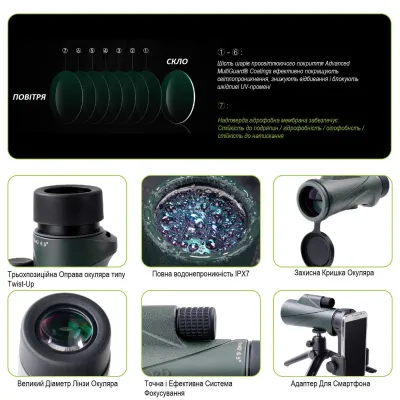 Монокуляр Vanguard VEO HD2 10x42 WP (VEO HD2 1042M) - 3 - Robinzon.ua