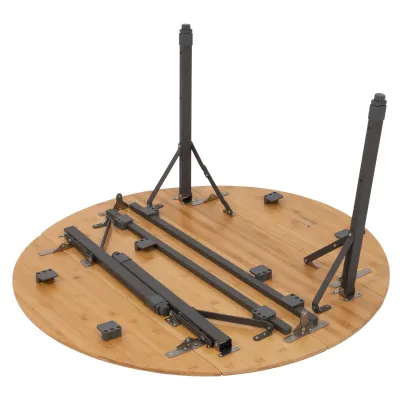 Стіл Bo-Camp Poundbury Round 90x90 cm Brown (1404656) - 3 Стіл Bo-Camp Poundbury Round 90x90 cm Brown (1404656) - 3 - Robinzon.ua