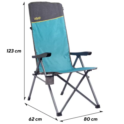 Крісло розкладне Uquip Justy XL Blue/Grey (244037) - 5 - Robinzon.ua