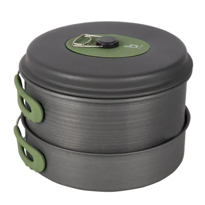 Набір посуду Bo-Camp Explorer 4 Pieces Hard Anodized Grey/Green (2200244) - 6 - Robinzon.ua