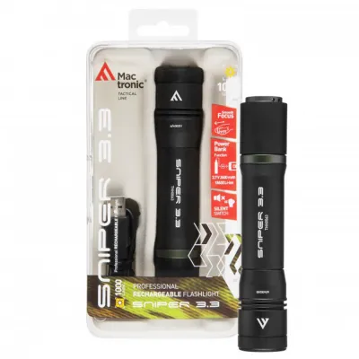 Фонарь тактический Mactronic Sniper 3.3 (1000 Lm) Focus Powerbank USB Rechargeable (THH0063) - 5 Фонарь тактический Mactronic Sniper 3.3 (1000 Lm) Focus Powerbank USB Rechargeable (THH0063) - 5 - Robinzon.ua