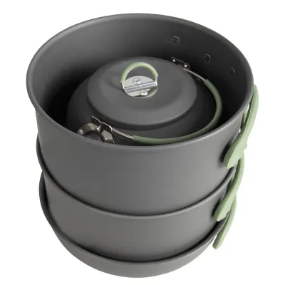 Набір посуду Bo-Camp Explorer XL 4 Pieces Hard Anodized Grey/Green (2200249) - 3 Набір посуду Bo-Camp Explorer XL 4 Pieces Hard Anodized Grey/Green (2200249) - 3 - Robinzon.ua