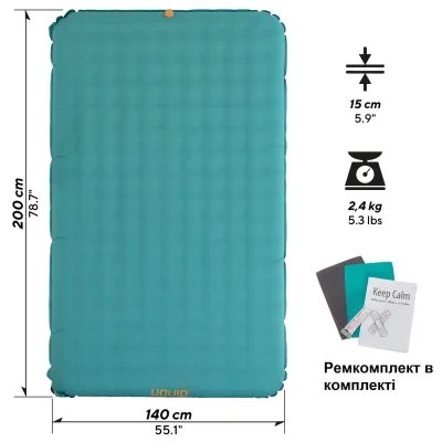 Матрац надувний Uquip Betty Double Petrol/Grey (243108) - 3 - Robinzon.ua