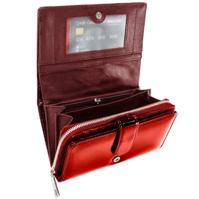 Гаманець жіночий шкіряний Semi Line RFID Red (P8229-2) - 3 - Robinzon.ua