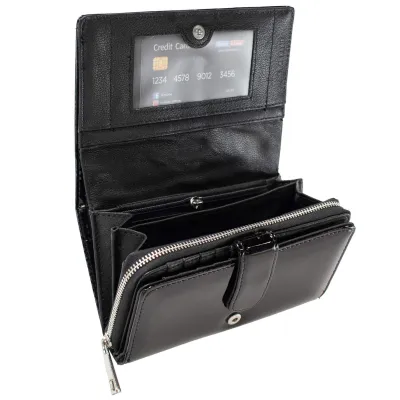 Гаманець жіночий шкіряний Semi Line RFID Black (P8229-0) - 3 - Robinzon.ua