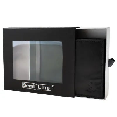 Портмоне чоловіче шкіряне Semi Line RFID Black (P8276-0) - 2 - Robinzon.ua