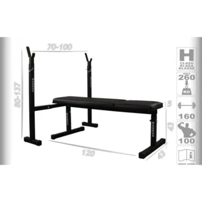 Скамья для жима со стойками MAGNUS-002 Стойки, скамьи для жима и приседаний горизонтальная - 1 Скамья для жима со стойками MAGNUS-002 Стойки, скамьи для жима и приседаний горизонтальная - 1 - Robinzon.ua