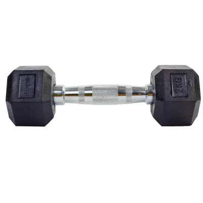 Гантель 2 кг цельная шестигранная гексагональная Zelart - 2 - Robinzon.ua