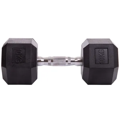 Гантель 10 кг цельная шестигранная гексагональная Zelart - 3 - Robinzon.ua