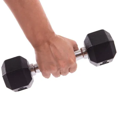 Гантель 2.5 кг цельная шестигранная гексагональная Zelart - 1 Гантель 2.5 кг цельная шестигранная гексагональная Zelart - 1 - Robinzon.ua